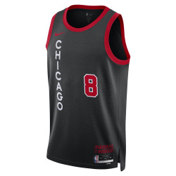 Maillot de Basketball Nike Zach Lavine Chicago Bulls City Edition 2023/24 pour homme - Black/University Red - DX8497-010