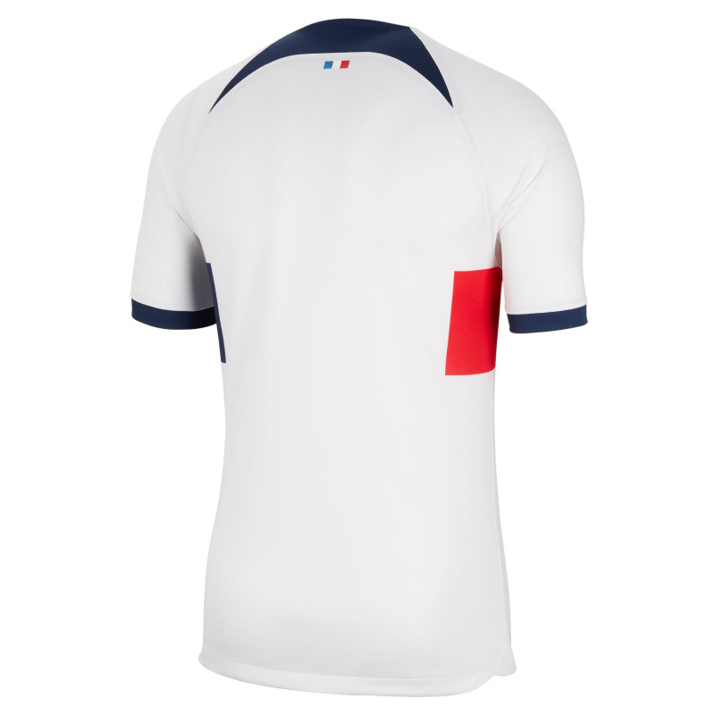Nike Paris Saint-Germain 2023/24 Stadium Away Short-Sleeved Football Jersey for Men - White/Midnight Navy