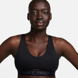 Nike Pro Indy Plunge Women's Training Bra - Black/Anthracite/(White) - FQ2653-010