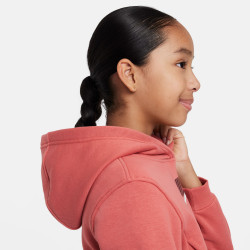 Sweat capuche Nike Sportswear Club Fleece pour enfant (Fille 6 - 16 ans) - Adobe/White/(Dark Team Red) - FD2925-655