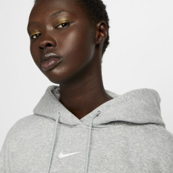 Nike Sportswear Phoenix Fleece Women's Hoodie - Dk Gray Heather/(Sail) - DQ5860-063