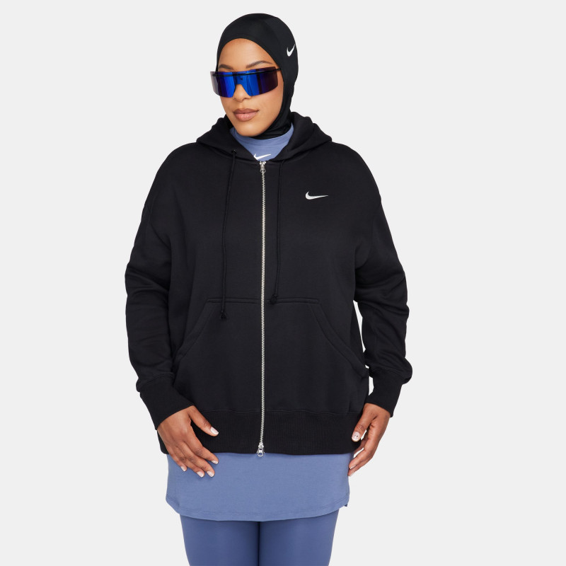 Sweat capuche zippé Nike Sportswear Phoenix Fleece pour femme - Black/(Sail) - DQ5758-010