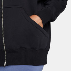 Nike Sportswear Phoenix Fleece Women's Full-Zip Hoodie - Black/(Sail) - DQ5758-010