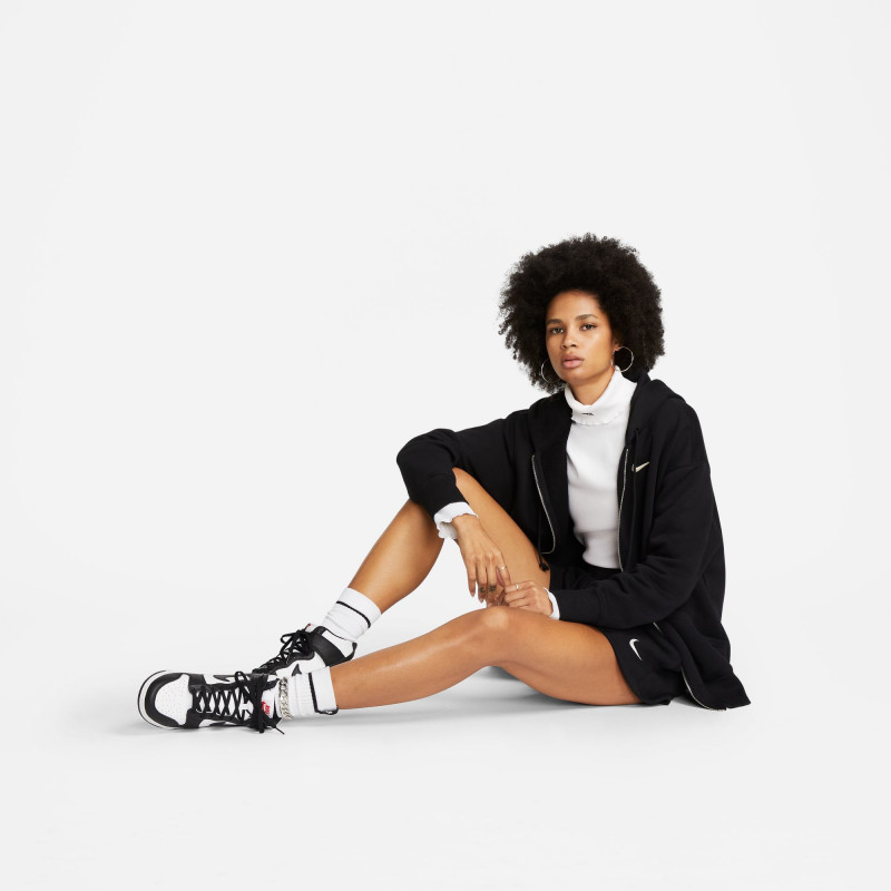 Nike Sportswear Phoenix Fleece Women's Full-Zip Hoodie - Black/(Sail)