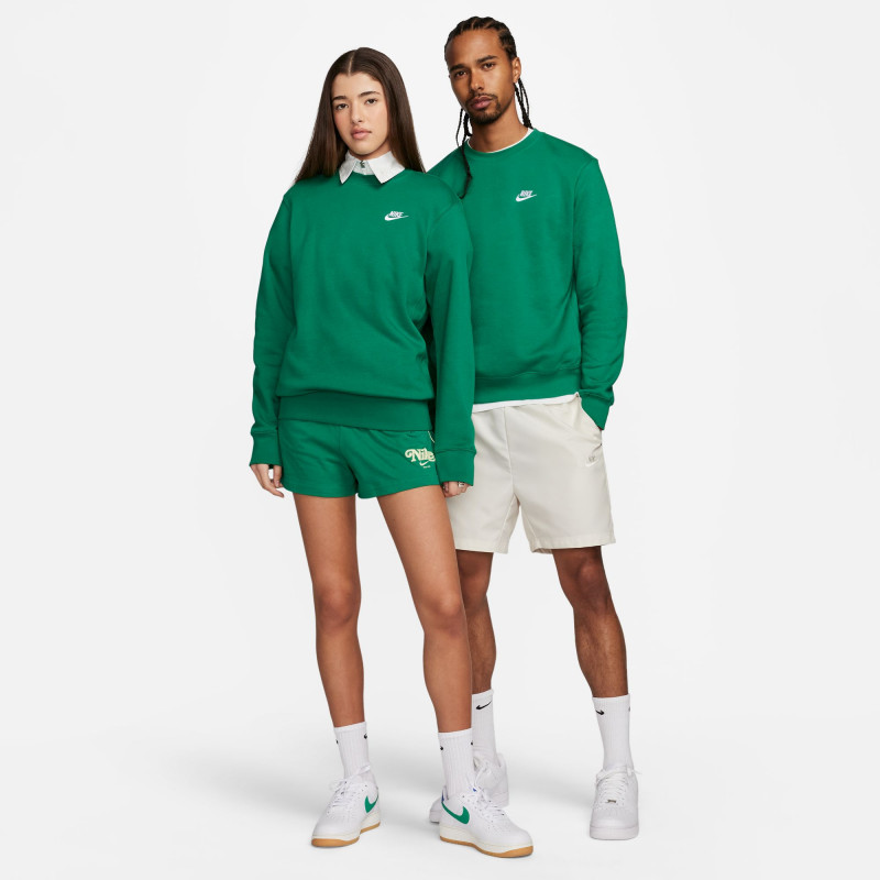 Nike Sportswear Club Fleece Men's Crew Sweatshirt - Malachite/(White)