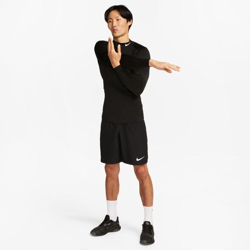 Nike Pro Men's Long Sleeve Training Top - Black/(White)