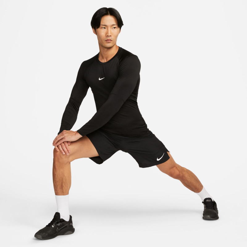 Nike Pro Men's Long Sleeve Training Top - Black/(White)