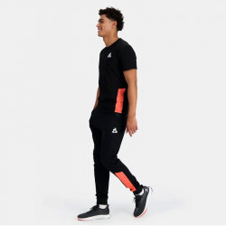 Pantalon Le Coq Sportif Training Sp pour homme - Black/Orange Perf - 2410231