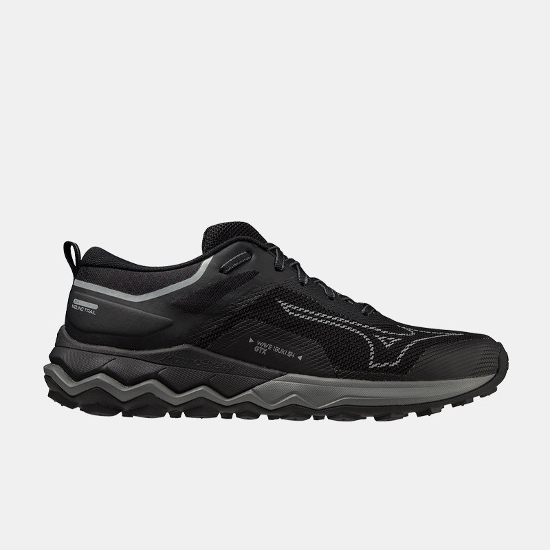 Mizuno Wave Ibuki 4 GTX Men's Trail Running Shoes - Black/Metallic Grey/Dark Shadow