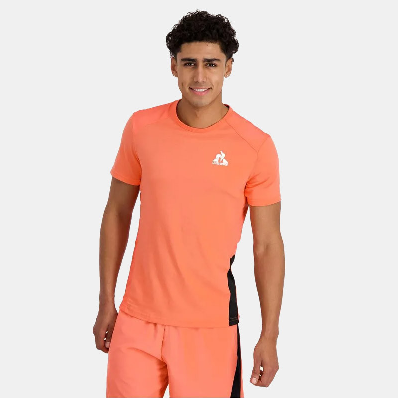 T-Shirt Le Coq Sportif Training Sp pour homme - Orange Perf/Black - 2410221