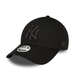 Casquette New Era 9FORTY New York Yankees Metallic Logo pour femme - Noir - 60435260