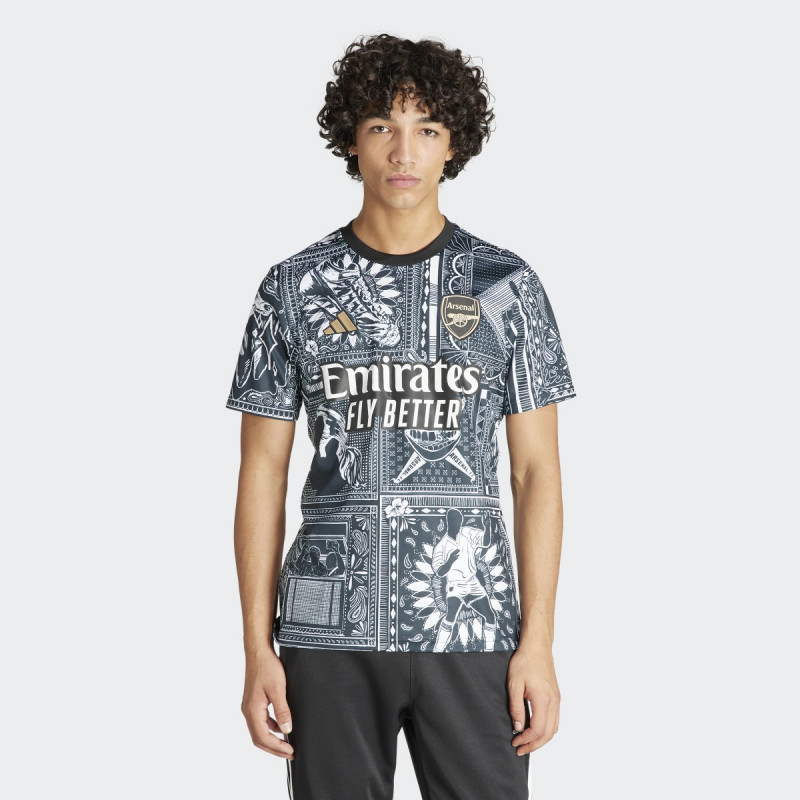 Adidas Arsenal FC Presentation 2024 Men's Football Shirt - Black/White - IQ2464