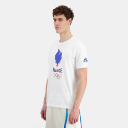 T-Shirt Le Coq Sportif Équipe de France JO Paris 2024 pour homme - New Optical White - 2410046