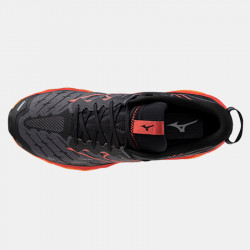 Chaussures de Trail Mizuno Wave Mujin 10 pour homme - Noir/Cayenne/Nasturtium - J1GJ247001