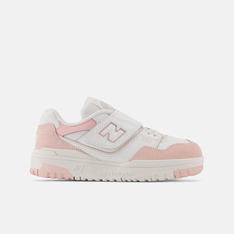 New Balance 550 PS shoes for children (Girls 28 to 35) - White/Pink - PHB550CD