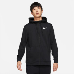 Nike Dry Men's Training Zip Hooded Jacket - Black/(White) - CZ6376-010