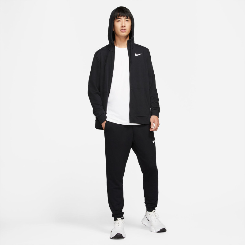Nike Dry Men's Hooded Training Zip Jacket - Black/(White)