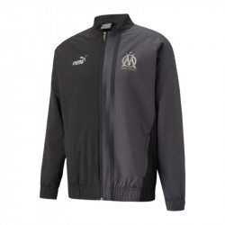 Puma Olympique De Marseille Prematch Men's Jacket - Puma Black-Strong Gray-Puma Silver - 769586 27