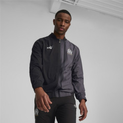 Puma Olympique De Marseille Prematch Men's Jacket - Puma Black-Strong Gray-Puma Silver - 769586 27