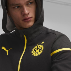 Veste à capuche Puma Bv 09 Borrussia Dortmund Casual pour homme - Puma Black-Cyber Yellow - 771842 02