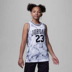 Jordan 23 AOP Basketball Jersey for Kids (6-16 Years) - White/Black - 45C655-F00