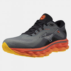 Chaussures de Running Mizuno Wave Sky 7 pour homme - Turbulence/Nickel/Hot Coral - J1GC230251