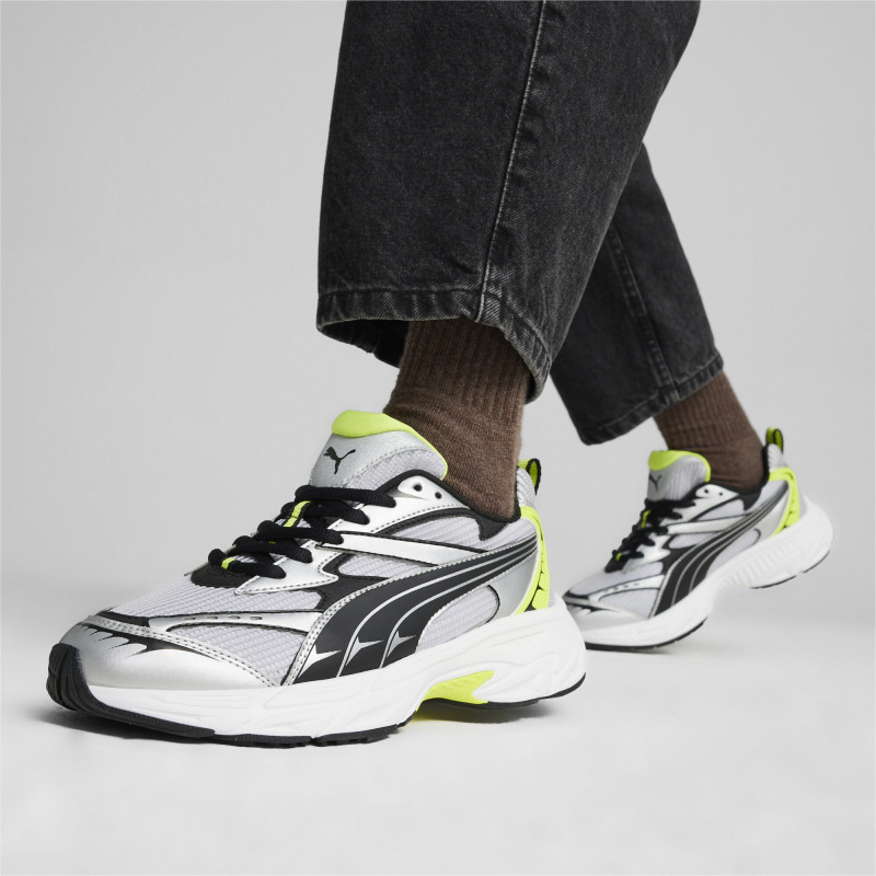 Puma Morphic Athletic Men's Shoes - White/Electric Lime/PUMA Black