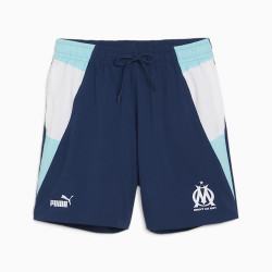 Puma Olympique De Marseille 2024 Woven Men's Football Shorts - White/Malachite/Mustard - 777113 01