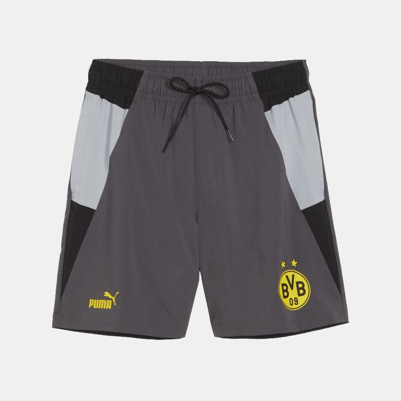Short de Football Puma Borussia Dortmund 2024 Woven pour homme - Grey/Black/Yellow - 777116 01