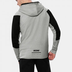 Mizuno Athletics zipped hooded jacket for men - Gray - K2GCB00405