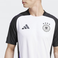 Haut d'entrainement manches courtes de football Adidas Allemagne (DFB) Training 2024 pour homme - Blanc - IP8246