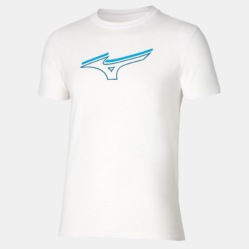 T-Shirt manches courtes Mizuno Athletics pour homme - Blanc - K2GAB00101
