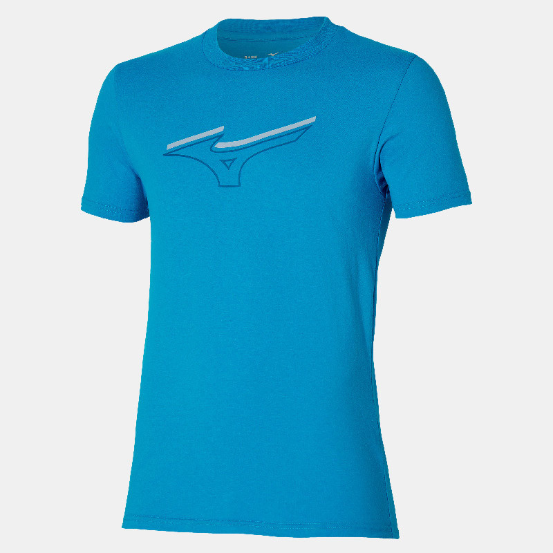 Mizuno Athletics Short Sleeve T-Shirt for Men - Blue - K2GAB00128