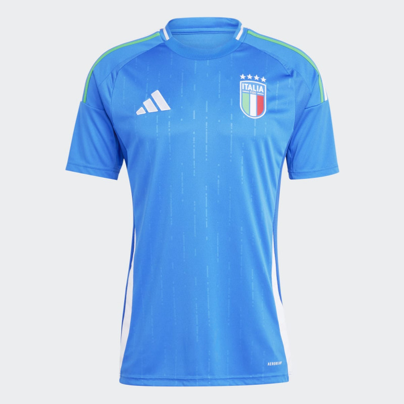 Adidas Italy (FIGC) Home 2024 short-sleeved football jersey for men - Blue