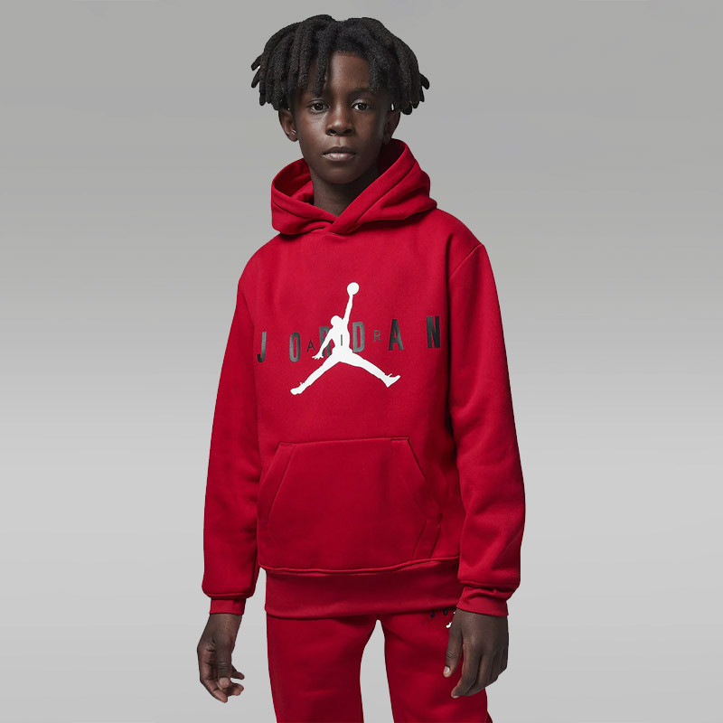95B910-R78 - Sweat à capuche pour enfant (6-16 ans) Jordan Jumpman Sustainable - Rouge