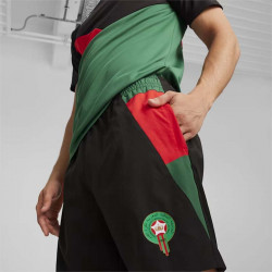 Short de Football Puma Maroc 2024 Woven pour homme - Black/Green/Red - 777093 01