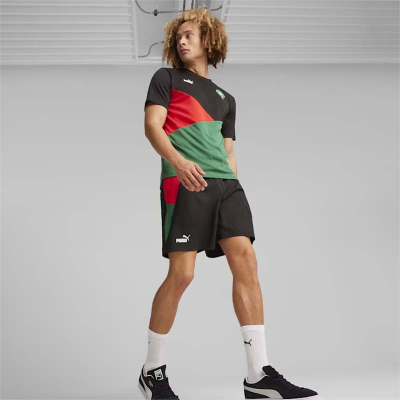 Puma Maroc 2024 Woven Men's Football Shorts - Black/Green/Red