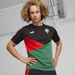 T-Shirt manches courtes de Football Puma Maroc 2024 Polyester pour homme - Black/Green/Red - 777091 01