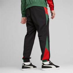 Puma Maroc 2024 Woven Men's Football Pants - Black/Green/Red - 777088 01
