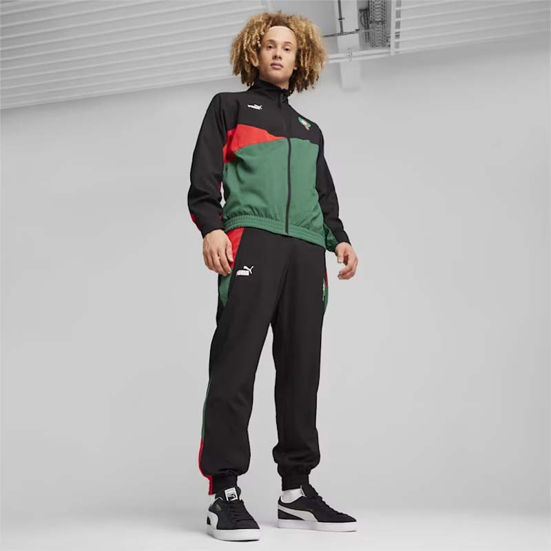 Puma Maroc 2024 Woven Men's Football Jacket - Black/Green/Red