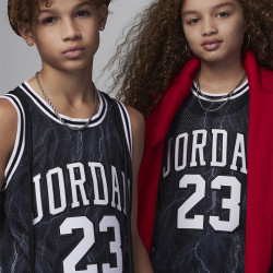 Jordan 23 Aop Jersey sleeveless jersey for children (Boys 6 - 16 years) - Black/White - 95C655-F66