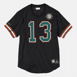 Mitchell & Ness NFL Miami Dolphins Dan Marino 1990 Name & Number Mesh Jersey - Black - TNMP6294-MDOBLK