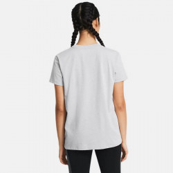 Under Armour Off Campus Core Short Sleeve Training Top for Women - Mod Gray Light Heather/White - 1383648-012