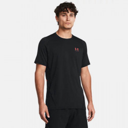 Under Armour Heatgear Armor Ftd Graphic Short Sleeve Training Top for Men - Black/Red Solstice - 1383320-001