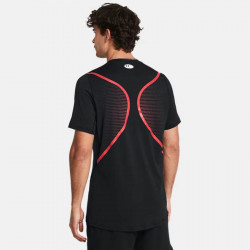 Under Armour Heatgear Armor Ftd Graphic Short Sleeve Training Top for Men - Black/Red Solstice - 1383320-001
