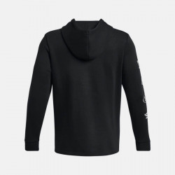 Sweat capuche Under Armour Essential Fleece Nov pour homme - Black/Mod Gray - 1383068-001