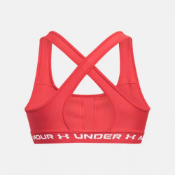 Brassière Under Armour Crossback Mid pour femme - Red Solstice/Red Solstice/White - 1361034-814