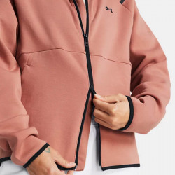 Under Armour Unstoppable Fleece Zip Hoodie for Women - Canyon Pink/Black - 1379842-696