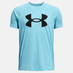 Under Armour Tech Big Logo short-sleeved T-shirt for children (Boys 6-16 years) - Sky Blue/Black - 1363283-914