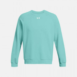 Sweat crew Under Armour Rival Fleece pour homme - Radial Turquoise/White - 1379755-482